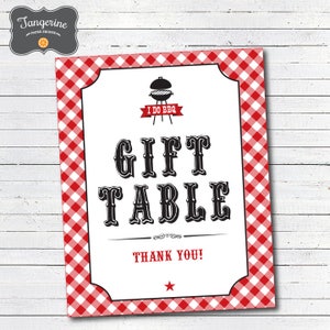 Eu faço placa de mesa para presente de churrasco, guingão vermelho, placa de chá de casamento para casais, impressão DIY, DOWNLOAD INSTANTÂNEO