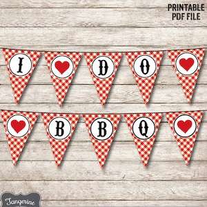 I Do BBQ Banner, I Do BBQ Decorations, BBQ Wedding Shower Banner, Couples Shower Banner, Printable Pdf File, Instant Download