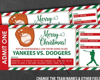 baseball ticket etsy