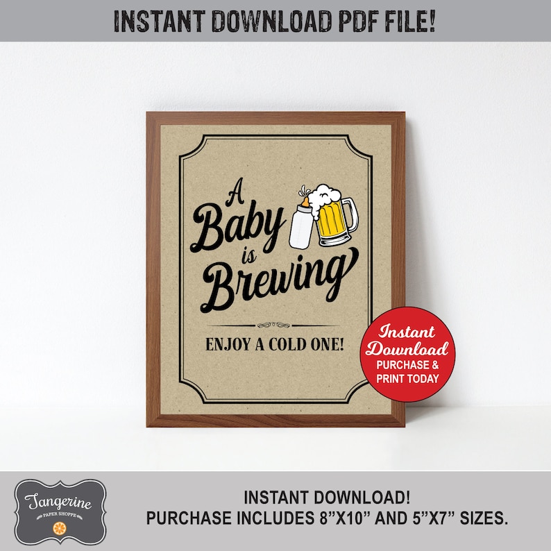 A Baby Is Brewing Shower Decorations Beer Baby Shower Etsy