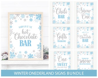 6er Set Winter Onederland Geburtstagsschild Junge Winter Wunderland Geburtstagsschild Schneeflocke 0002
