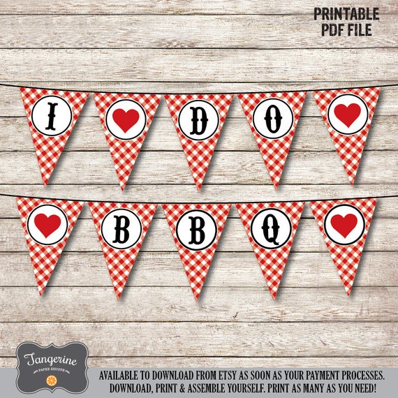 I Do Bbq Banner I Do Bbq Decorations Bbq Wedding Shower Etsy