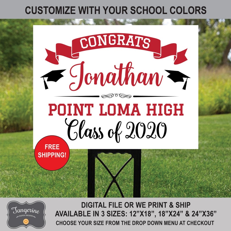 Graduation Yard Sign Lawn Sign Graduation Decoration Class Etsy