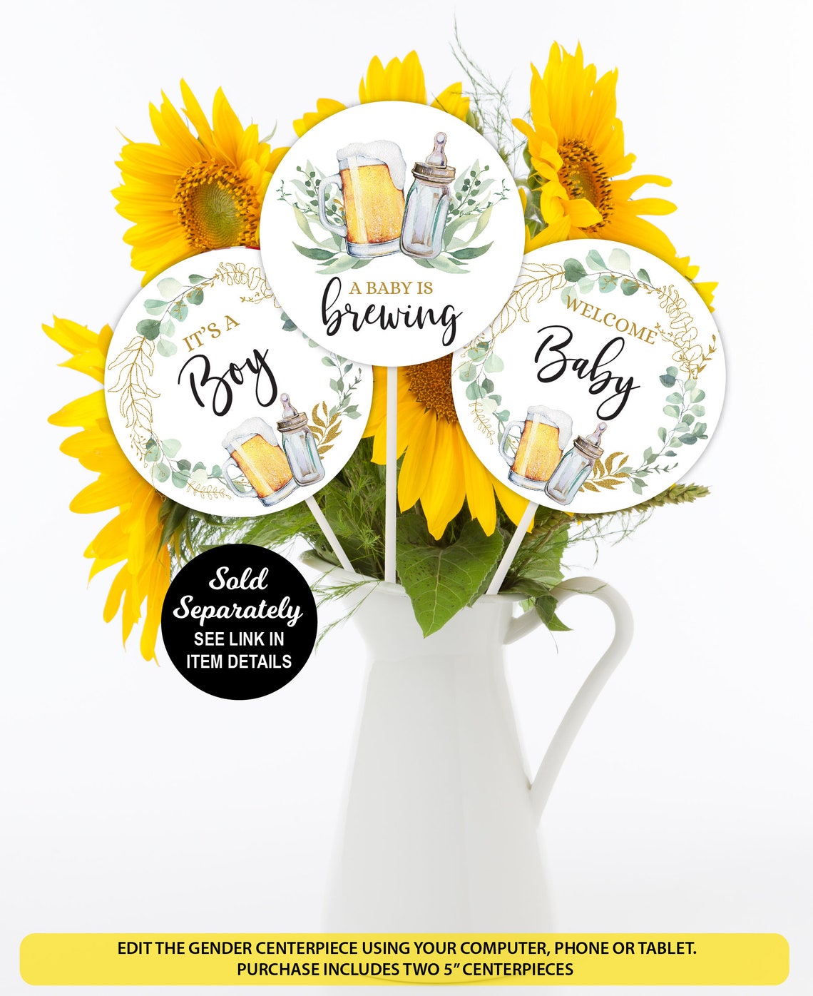 Pacifier Beer Pong Game A Baby is Brewing Game Baby Shower Etsy