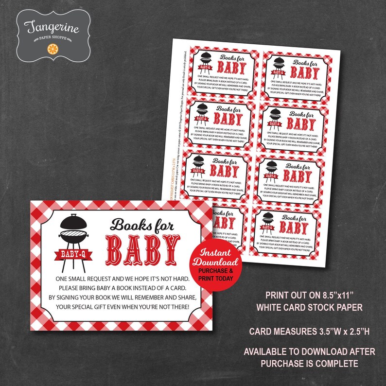 Baby Q Shower Book Request Cards Bbq Baby Shower Book Request Etsy Baby Q Shower Book Request Cards Bbq Baby Shower Book Request Etsy