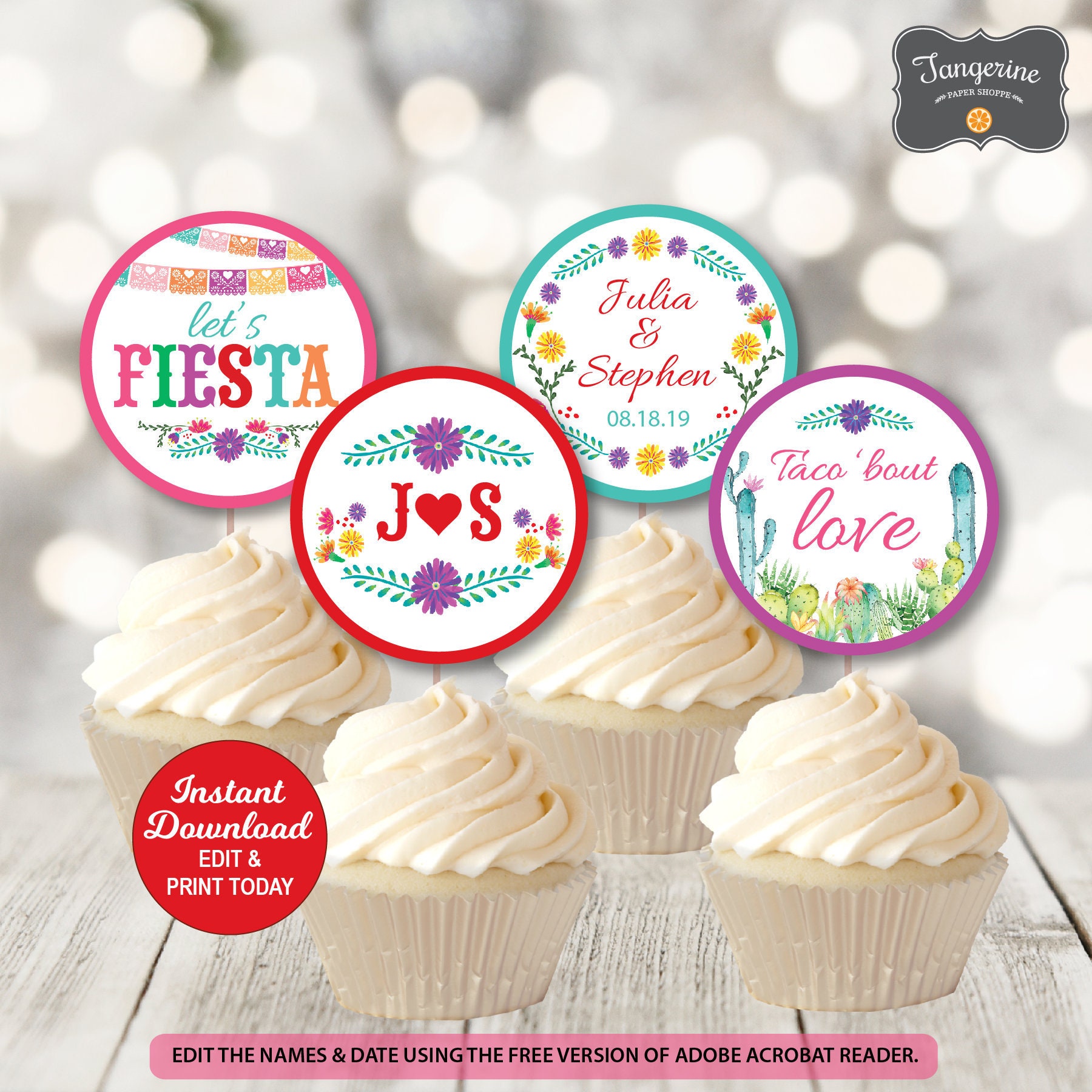 fiesta-engagement-cupcake-toppers-fiesta-couples-engagement-mexican-engagement-cupcake-toppers-printable-pdf-file-instant-download-etsy