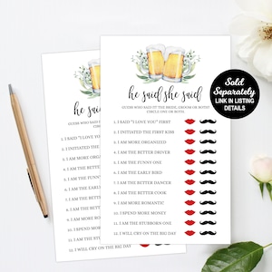 How Well Do You Know the Bride and Groom Game, Brews Before I Dos Game, Engagement Party Game, Couples Wedding Shower Game, Bridal Shower image 4