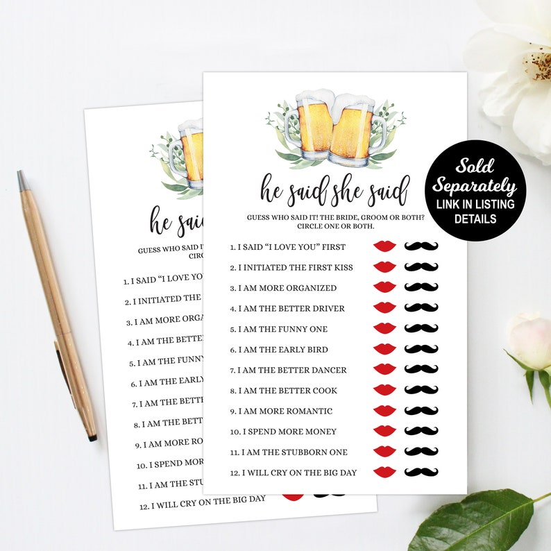How Well Do You Know the Bride and Groom Game, Brews Before I Dos Game, Engagement Party Game, Couples Wedding Shower Game, Bridal Shower image 4