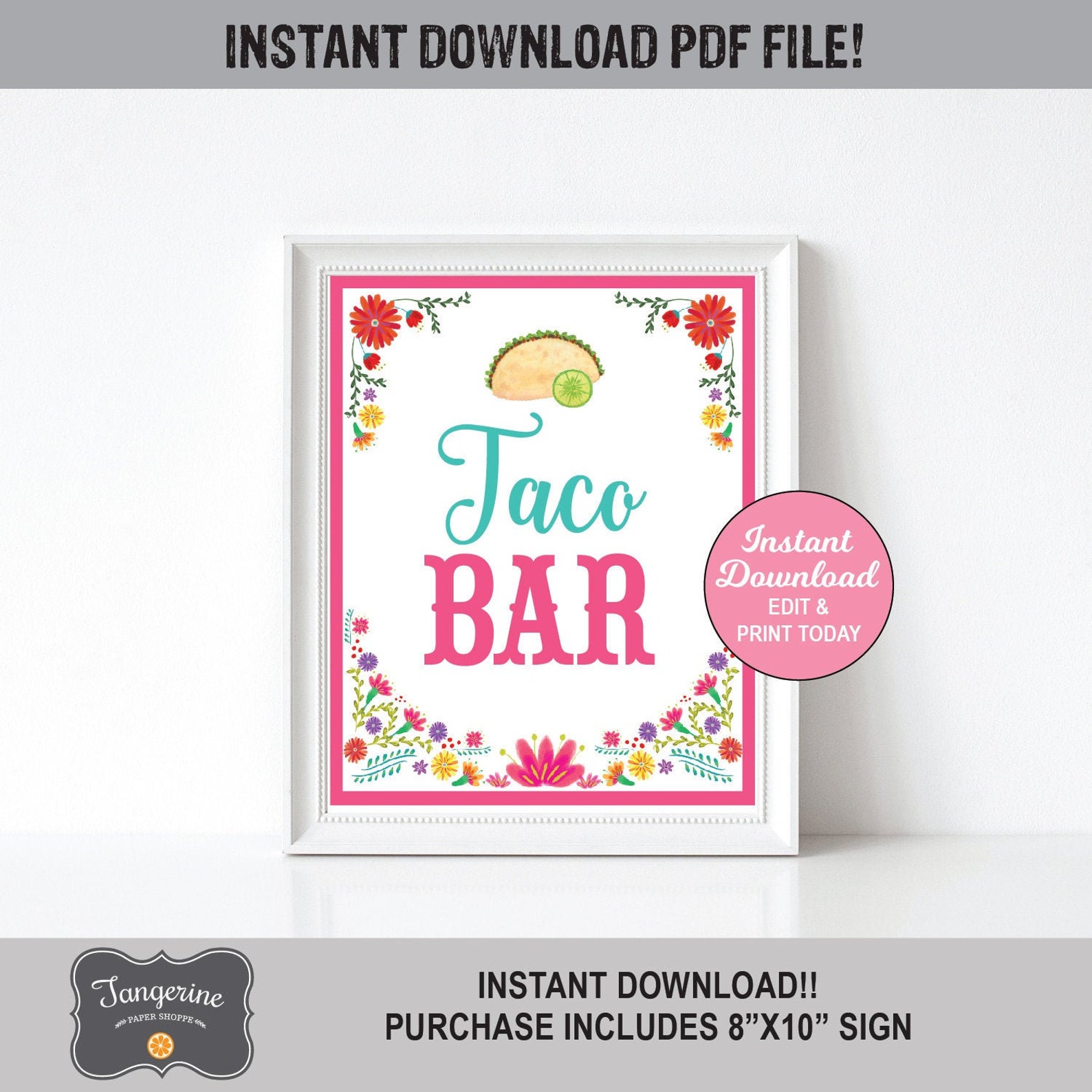 Fiesta Nacho Bar Sign Fiesta Nacho Table Sign Taco Twosday - Etsy