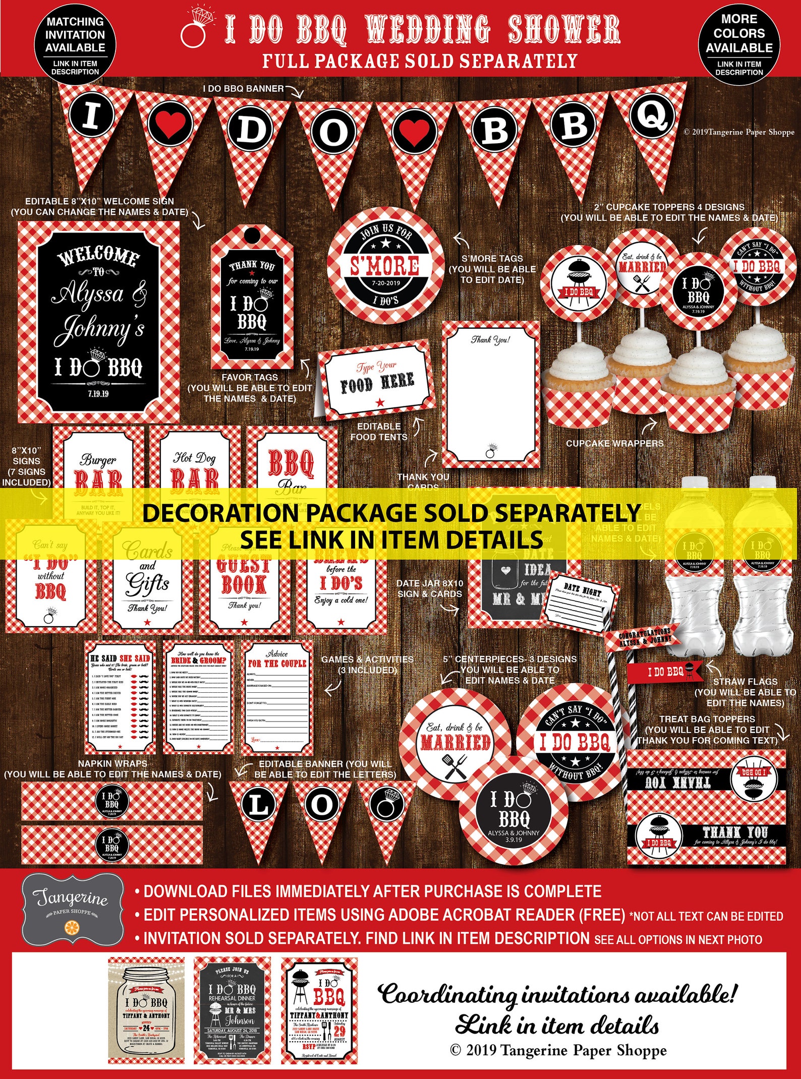 I Do BBQ Banner, I Do BBQ Decorations, BBQ Wedding Shower Banner