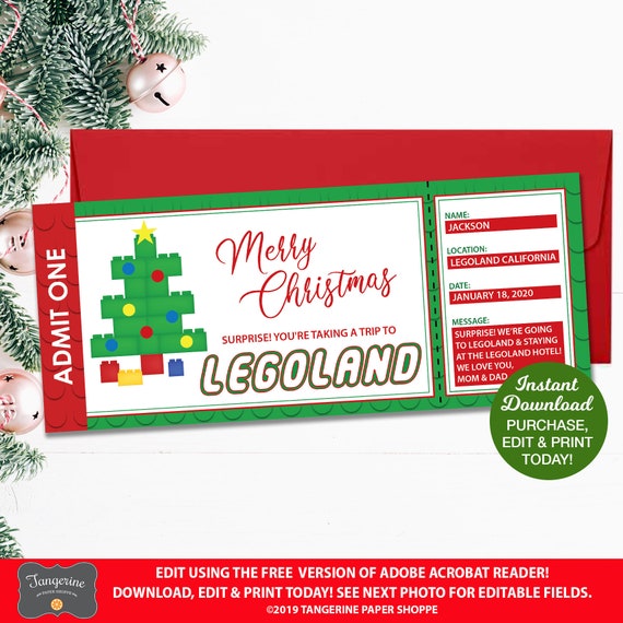 Free Printable Legoland Ticket Template