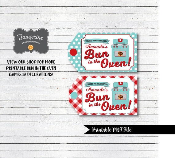 bun in the oven baby shower decorations