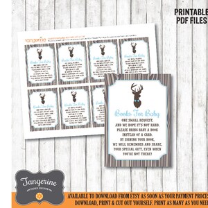 Deer Baby Shower Thank You Cards Printable, Little Buck Shower Thank ...