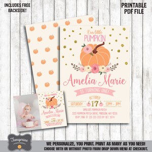 Pumpkin Cash Bar Sign, Pink Gold Cash Bar Pumpkin Sign, Baby Shower ...