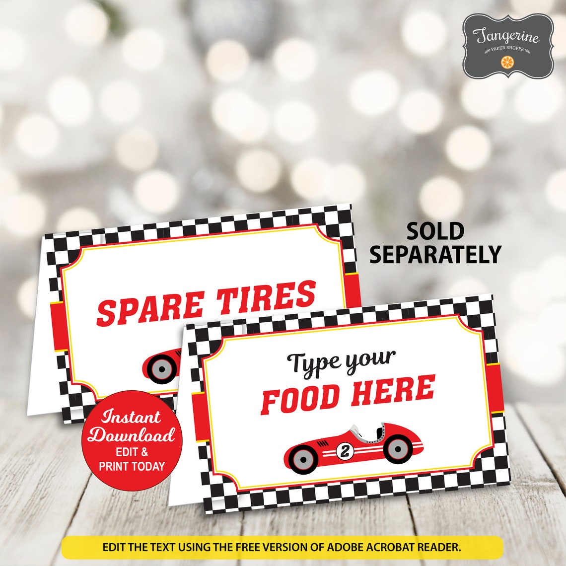 Pit Stop Sign Race Car Birthday Sign Printable Racing Food | Etsy