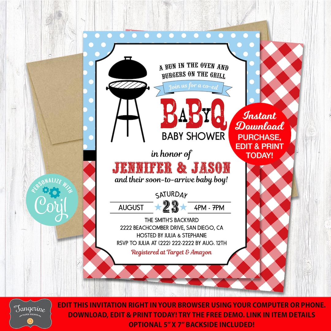 Bbq A Baby Is Brewing Invitation Template Free Bbq Diaper Party Invitations  Beer Free Printable Diaper, image size:1080x1080