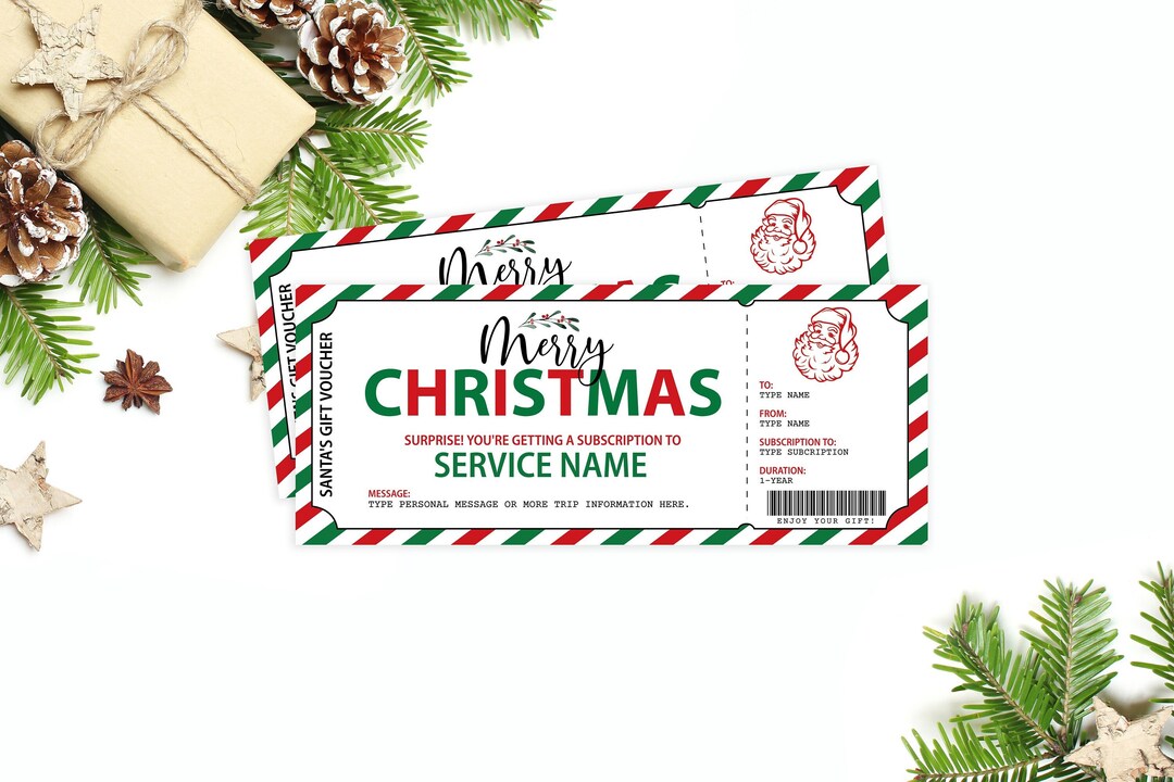 Editable Subscription Ticket, Streaming Service Ticket Printable ...