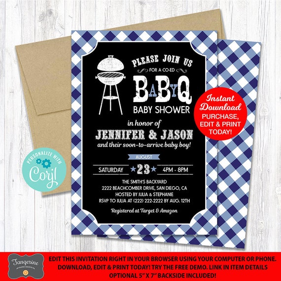 baby q shower invitations