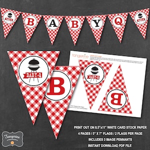 Baby Q Burger Bar Sign Printable, BBQ Baby Shower Burger Bar Sign, Baby Q Shower Sign, Instant Download, Printable PDF File image 7
