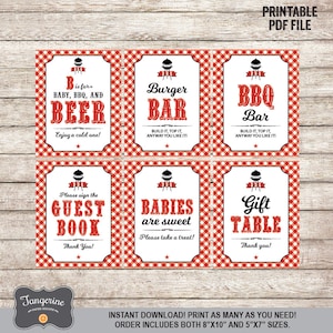 Baby Q Diaper Raffle Sign, BBQ Baby Shower Sign, Baby Q Decorations, Printable PDF File, Instant Download image 7