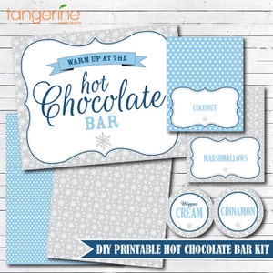 Hot Chocolate Bar Printable Kit DIY Editable Printable Files INSTANT ...