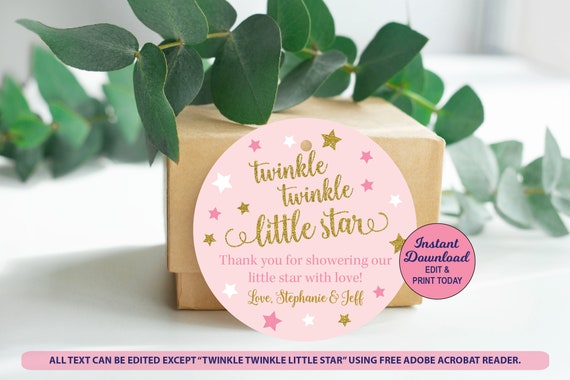 twinkle twinkle baby shower favors