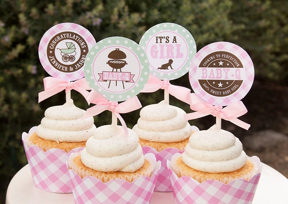 Babyq Baby Shower Cupcake Toppers Girl Baby Shower Couples Baby Babyq Baby Shower Cupcake Toppers Girl Baby Shower Couples Baby