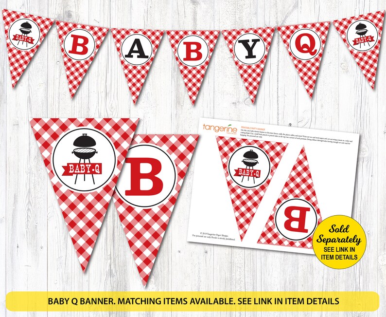 Baby Q Diaper Raffle Sign, BBQ Baby Shower Sign, Baby Q Decorations, Printable PDF File, Instant Download image 5