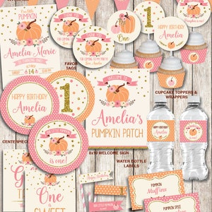 Pumpkin Cash Bar Sign, Pink Gold Cash Bar Pumpkin Sign, Baby Shower ...