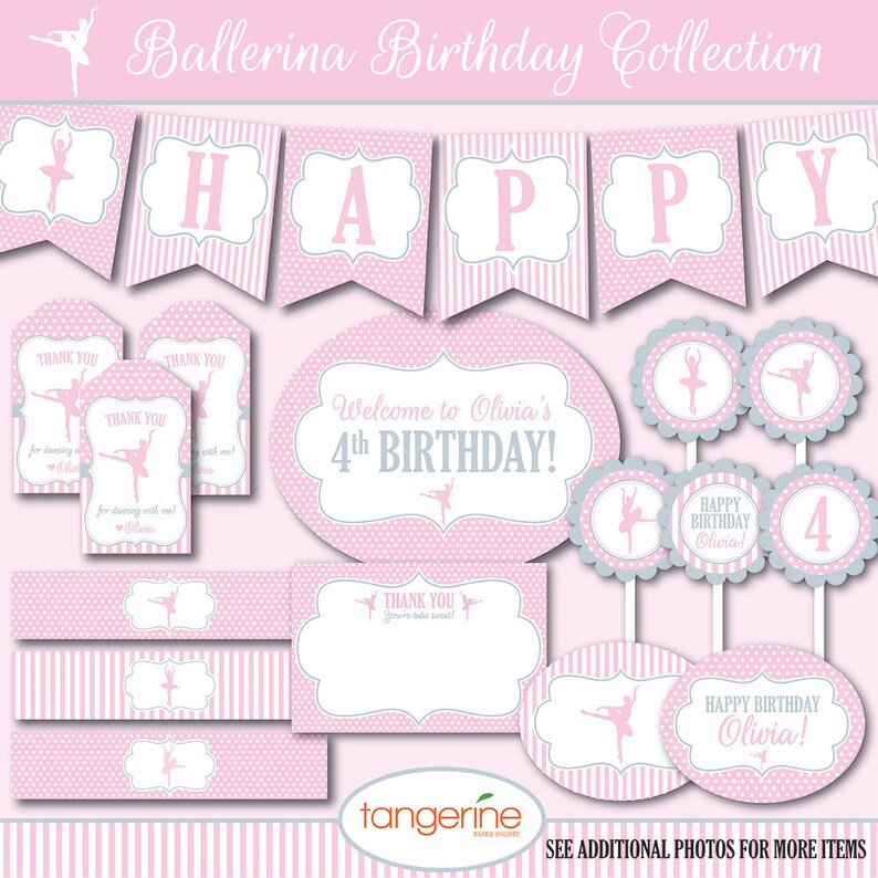 Ballerina Thank You Cards Ballerina Birthday Ballerina - Etsy