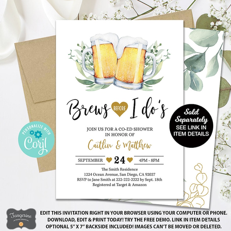 How Well Do You Know the Bride and Groom Game, Brews Before I Dos Game, Engagement Party Game, Couples Wedding Shower Game, Bridal Shower image 2