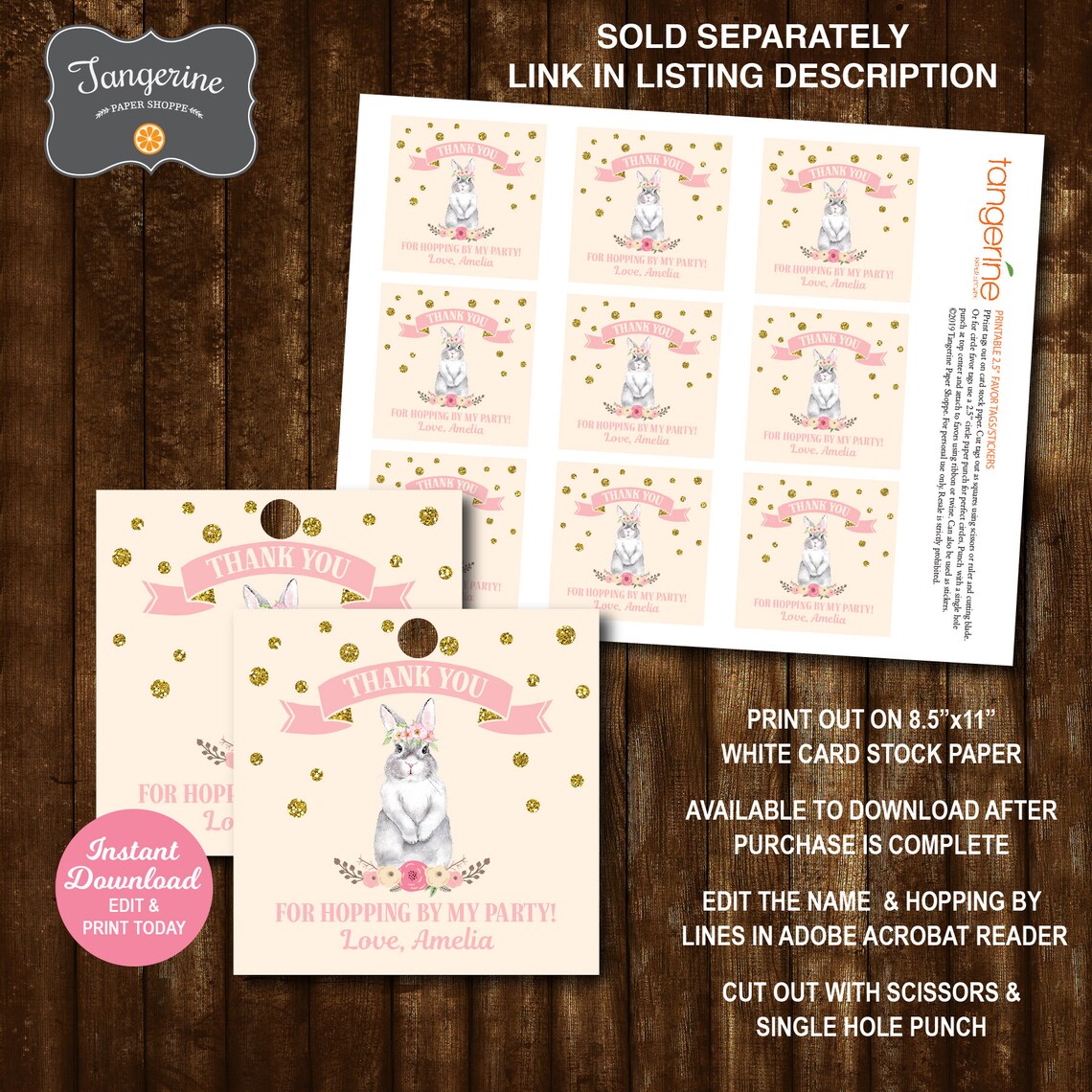 Bunny Party Food Labels Printable Easter Bunny Food Labels - Etsy
