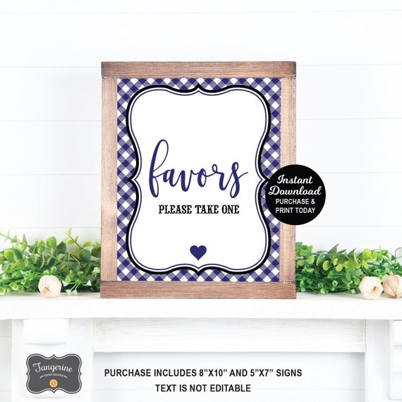 Favors Sign, I do BBQ Favor, Favor Table Sign, Couples Engagement, I Do BBQ Bridal Shower, Bbq Wedding Shower, Black Plaid, Printable Il_570xn