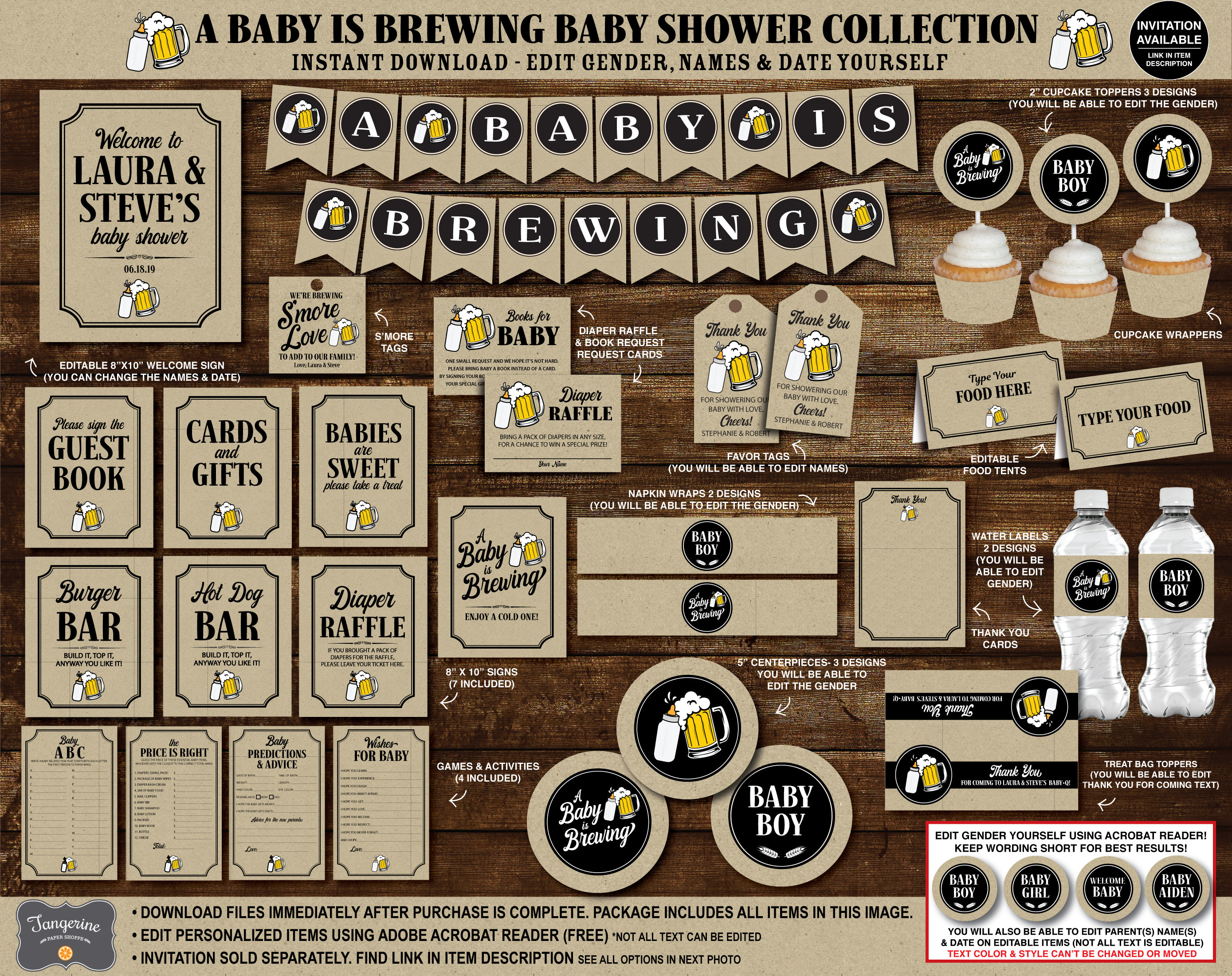 A Baby Is Brewing Shower Decorations Beer Baby Shower Decorations
