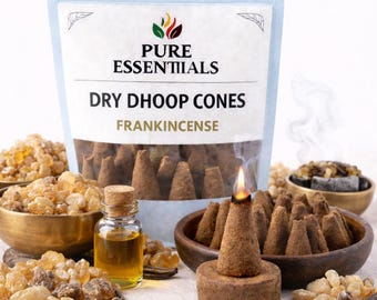 Wierookgeur Dhoop-kegels | Warm harsaroma | Handgemaakte wierookkegels voor thuisgebruik