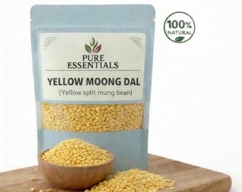 Yellow Moong Dal (Yellow Split Mung Bean) | Premium Quality Natural Pulses | Clean & Fresh Lentils | Kitchen Cooking Ingredient | Cultivated