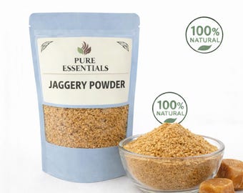 Jaggery Powder | Natural Unrefined Sugar | Pure Desi Gud Powder | Chemical-Free Sweetener