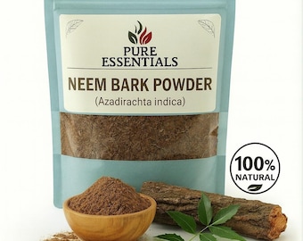 Proszek z kory Neem | Proszek z kory Azadirachta Indica | 100% czysty i naturalny | Tradycyjne zastosowanie ziołowe | Bez chemikaliów
