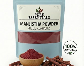 Polvo puro de raíz de rubia / Suplemento herbal ayurvédico Manjistha Powder