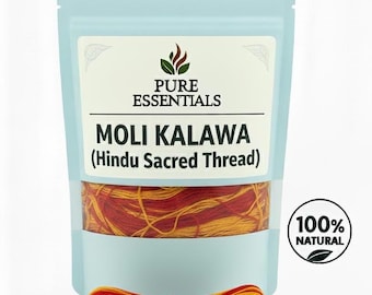 Moli Kalava Sacred Red Yellow Thread | Hindu Puja Raksha Sutra | Auspicious Kalava for Wrist & Rituals | Traditional Spiritual Cotton Thread