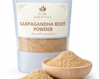Pure Essential Sarpagandha Root Powder – Natural Botanical Herb for Blends (Rauwolfia Serpentina)
