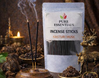 Kasturi Musk Doft Rökelsepinnar Indisk Agarbatti Rik Musky Aroma Pure Essentials