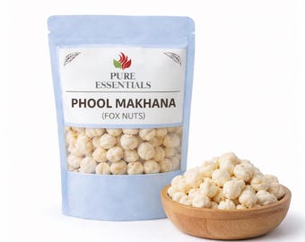 Phool Makhana Lotus Seeds, Popped Fox Nuts, Natural Pantry Ingredient