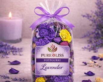 Pure Essential Lavender Potpourri – Dried Botanicals, Floral Fragrance Mix