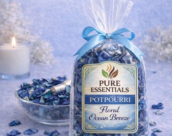 Pure Essentials Ocean Breeze Potpourri – Floral Botanical Home Fragrance