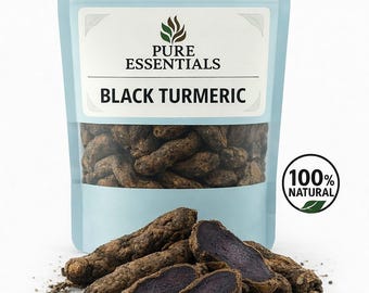 Radice di curcuma nera essiccata / Kali Haldi, ingrediente a base di erbe