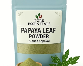 Papaya Leaf Powder | Pure Carica Papaya Leaf Powder | Herbal Wellness Powder | Natural Ayurvedic Supplement | No Additives |100 percent pure