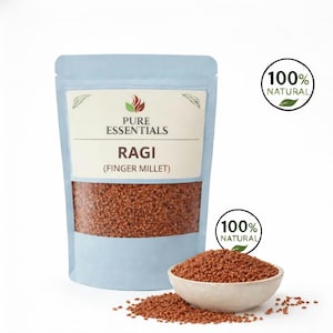 Grano de ragi natural / mijo entero, un ingrediente esencial en la cocina tradicional