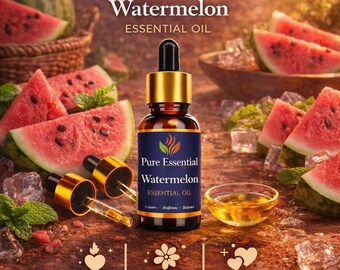 Pure Essential Watermelon Fragrance Oil – Sweet Fruity Aroma for Diffusers, Candles, Soap