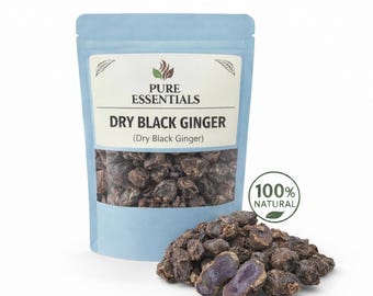 Pure Essential Dry Black Ginger Root – Natural Whole Herbal Tea Ingredient